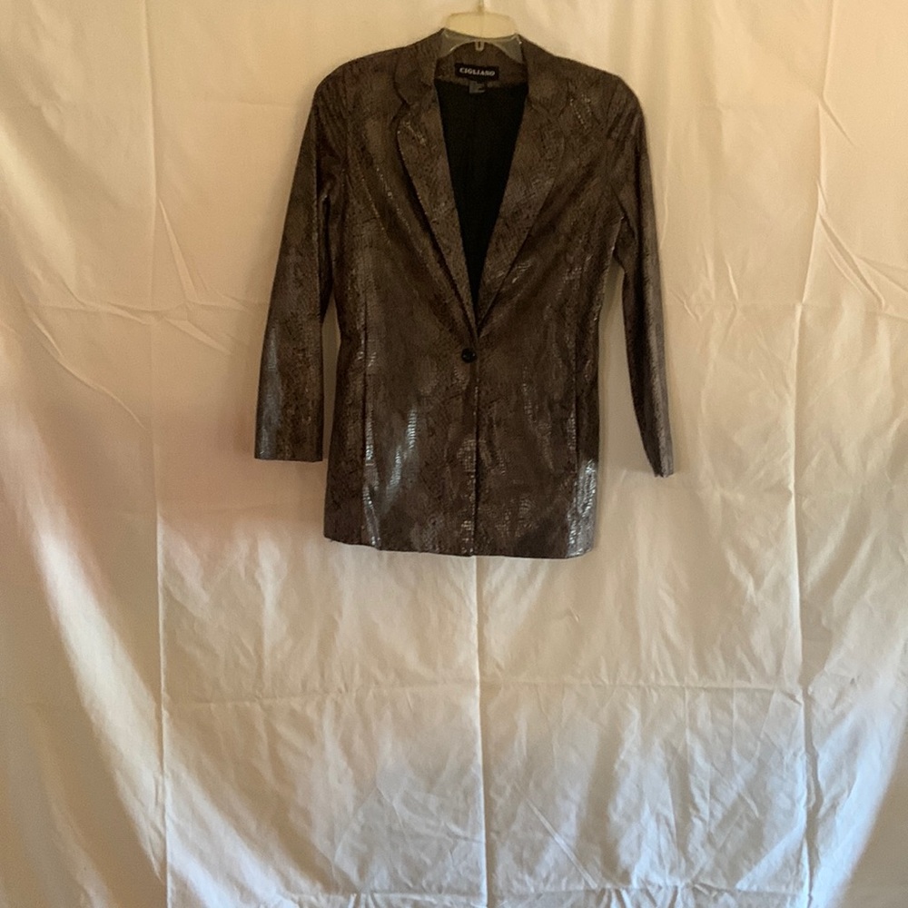 Faux snake skin jacket